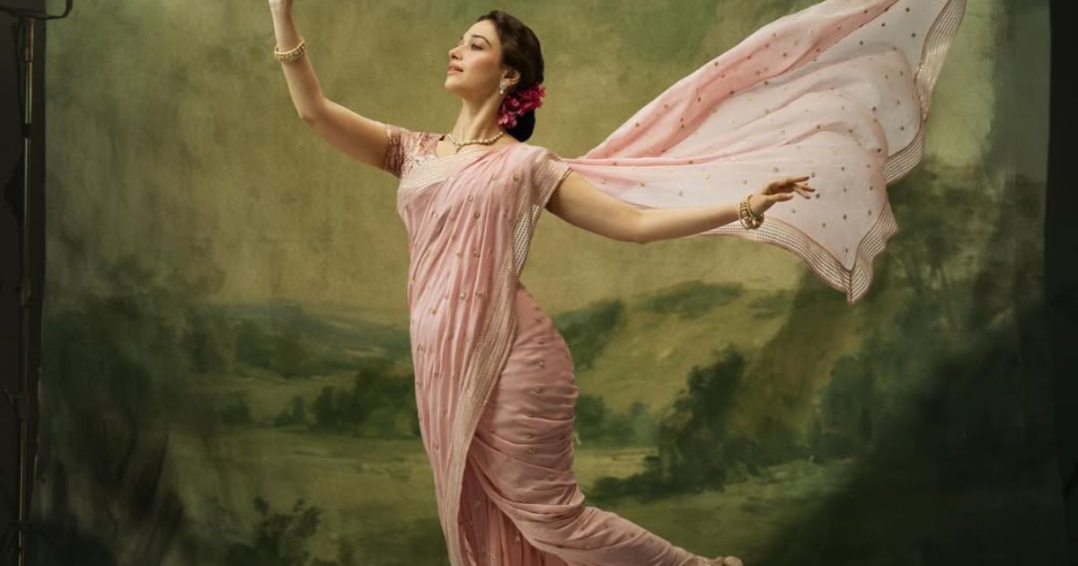 'तमन्ना भाटिया का सुंदर पहला लुक V. शंताराम की बायोपिक में सामने आया है —...'